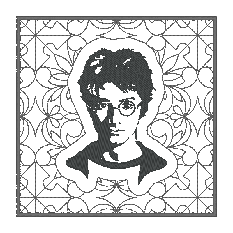 Harry Potter - portrait quilt 10x10 cm