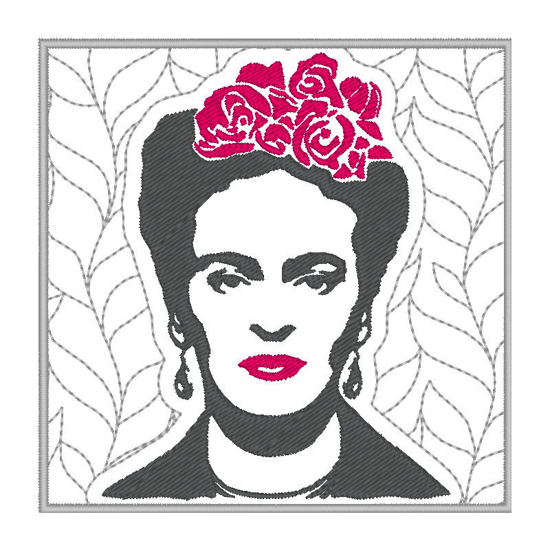 Fryda Kahlo - portrait quilt 10x10 cm