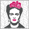 Fryda Kahlo - portrait quilt 10x10 cm