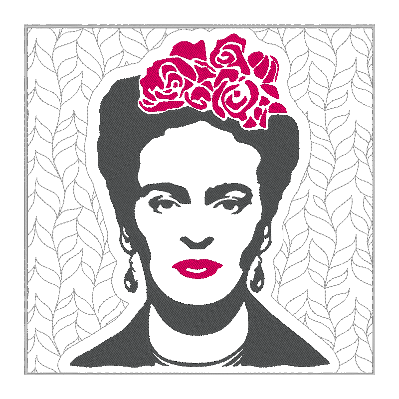Fryda Kahlo - portrait quilt 20x20 cm