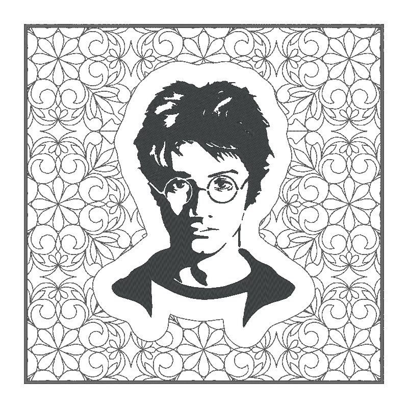 Harry Potter - portrait quilt 20x20 cm