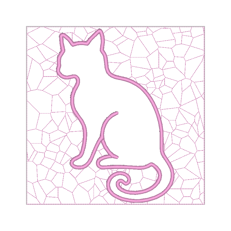 Chat - quilt 20x20 cm