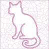 Chat - quilt 20x20 cm