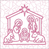 Trapunto / Quilt Christmas Nativity Scene