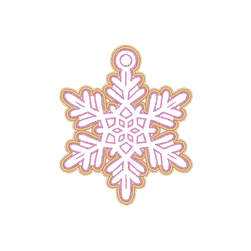 Snowflake patch to hang up