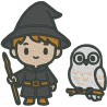 Magician and owl