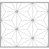 Motif Quilt traditionnel japonais "Asanoha" 10x10 cm