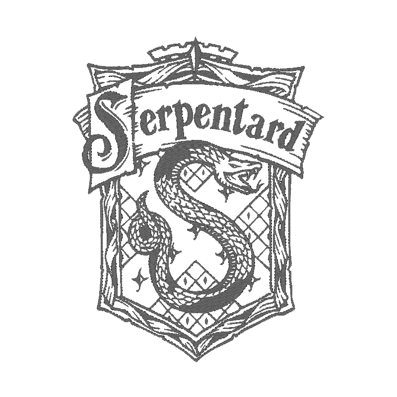 Motif broderie machine Harry Potter - Serpentard